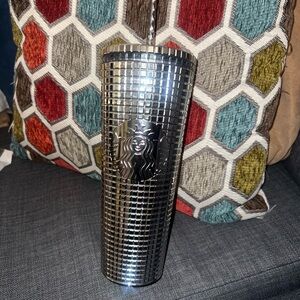 Starbucks Metallic Silver Tumbler
